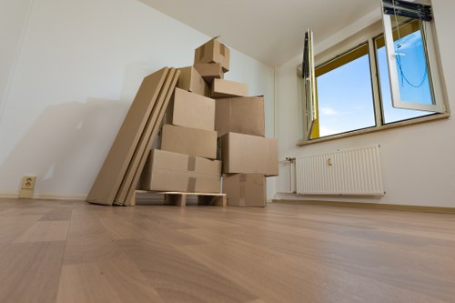 Residential move logistics with a truck on a Paddington street