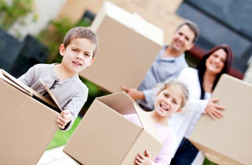 Commercial moving team handling office furniture in Paddington