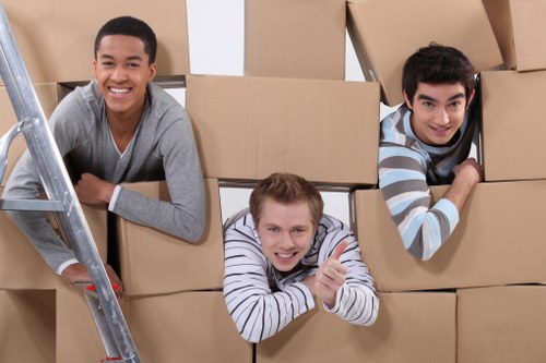 Team collecting furniture from a Paddington apartment building